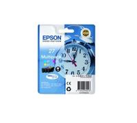Cartouche d'encre Epson 27XL DURABrite Ultra, Multipack Cyan Magenta Jaune, 3 x 10.4ml, Original, Haut Rendement, WF 36xx/7110/76xx