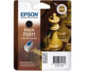 Cartouche d'encre Epson Echiquier T0511 (Noir)
