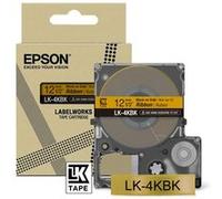 Cartouche d'encre Epson LK-4KBK pour LabelWorks LW-C410 et LW-C610 Noir sur Or Noir sur Or G