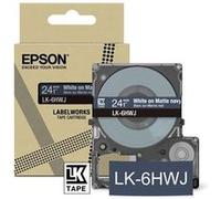 Cartouche d'encre Epson LK-6HWJ pour LabelWorks LW-C610 Blanc sur Marine mat Blanc sur Marine mat G