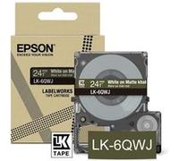 Cartouche d'encre Epson LK-6QWJ pour LabelWorks LW-C410 et LW-C610 Blanc sur Kaki Mat Blanc sur Kaki Mat G