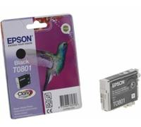 Cartouche d'encre EPSON Originale T0801 Noire Série Colibri - C13T08014010
