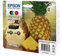 Cartouche d'encre EPSON Pack Multipack 4 Originales 604XL (Noir + 3 Couleurs XL) Série Ananas - C13T10H64010