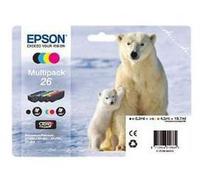 Epson C13T26164020 Cartouche d'encre Noir, Bleu, Rose, Jaune