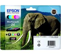 Cartouche d'encre EPSON Pack Multipack 6 Originales T2428 Série Éléphant (Noir + 5 Couleurs) - C13T24284010