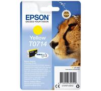 Epson T0714 Guépard Jaune, Cartouche d'encre d'origine, D78 D120 DX4000 DX5000 DX6000 DX7400 DX8400 DX9400F S20 S21 SX100 SX105 SX110 SX200 SX210 SX215 SX400 SX410 SX510W SX600FW BX300F B40W BX600FW