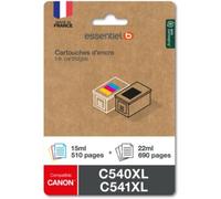 Cartouche d'encre ESSENTIELB C540/C541 XL - Noir + 3 couleurs