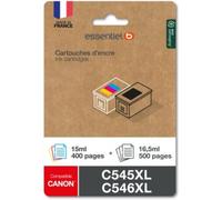 Cartouche d'encre ESSENTIELB Pack Compatible C545/C546 XL (Noir + 3 Couleurs Haute Capacité)