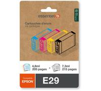 Cartouche d'encre ESSENTIELB E29 Noir + 3 couleurs
