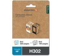 Cartouche d'encre ESSENTIELB Pack Compatible H302 (Noir + 3 Couleurs)