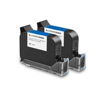 Cartouche d'encre for imprimante à Jet manuel, solvant noir à séchage rapide, 42ml, étanche, Anti-décoloration, for Date d'expiration, 2.5 cartouches d'imprimante Impression multiformat(Water based in