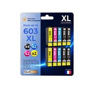 Cartouche d'encre Générique 603XL - Pack de 10 - Noir et Couleurs - Compatible Epson