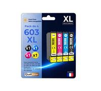 Cartouche d'encre Générique 603XL - Pack de 4 - Noir et Couleurs - Compatible Epson