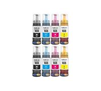Cartouche d'encre Générique compatible Epson 103 E103 - Pack 8 couleurs 8x70ml 51000 pages
