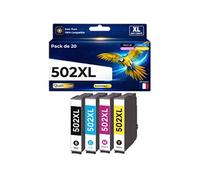 Cartouche d'encre générique compatible Epson 502XL Multicolore - Pack de 20 - 550/470 pages