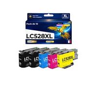 Cartouche d'encre Générique LC528XL - Pack 10 Multicolore - Compatible Brother MFC J6760DW