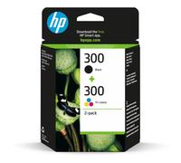 Pack de 2 Cartouches d'encre HP 300 Noir et Trois Couleurs 1x Noir, 1x Trois Couleurs (Cyan, Magenta, Jaune) E
