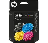 Cartouche d'encre HP Pack de 2 Originales 308 (Noir + Cyan/Magenta/Jaune) - 7N0W8AE