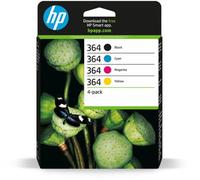 Cartouche d'encre HP Pack Multipack 4 Originales 364 (Noir + 3 Couleurs) - N9J73AE