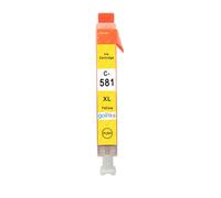 Cartouche d'encre jaune Go Inks - Compatible CLI-581Y, 12 ml, pour Canon PIXMA