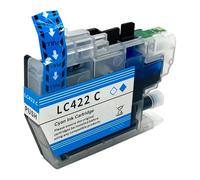 Cartouche d'encre Jet d'encre LC422 LC422XL Compatible avec Les imprimantes Brother MFC-J5340DW J5345DW J5740DW J6540DW J6940DW(LC422 C 1PC)