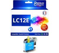 Cartouche d'encre LC12E LC12 E LC12EC LC12 EC Compatible pour Brother MFC J6925DW Cyan Haute capacité avec Puce 1200 Pages