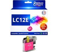 Cartouche d'encre LC12E LC12 E LC12EM LC12 EM Compatible pour Brother MFC J6925DW Magenta Haute capacité avec Puce 1200 Pages