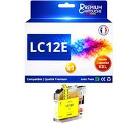 Cartouche d'encre LC12E LC12 E LC12EY LC12 EY Compatible pour Brother MFC J6925DW Jaune Haute capacité avec Puce 1200 Pages