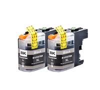 Cartouche d'encre LC227XL LC225XL, Compatible avec b-Rother DCP-J4120DW/J4420DW/J4620DW/J4625DW/J5620DW/J5625DW(2pcs Black)