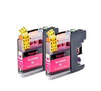 Cartouche d'encre LC227XL LC225XL, Compatible avec b-Rother DCP-J4120DW/J4420DW/J4620DW/J4625DW/J5620DW/J5625DW(2pcs Magenta)