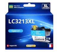 Cartouche d'encre LC3213C LC3213 C LC3211C LC3211 C Compatible pour Brother DCP J497DW J572DW J772DNW J772DW J774DW MFC J491DW J497DW J890DW J895DW Cyan Haute capacité avec Puce 400 Pages