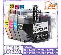 Cartouche d'encre LC422 LC422XL LC-422 LC-422XL, Compatible avec imprimante Brother MFC-J5340DW MFC-J5345DW MFC-J5740DW MFC-J6540DW 6940 2SET LC422 BK CMY