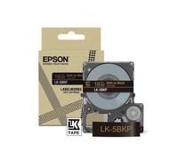 Epson Ruban étiqueteuse LabelWorks LK-5KBM Compatible LW-C410/LW-C623 Or métallisé sur noir 18 mm