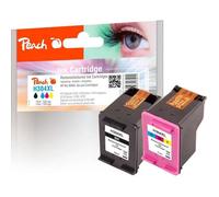 Cartouche d'encre PEACH PI300-808 Noir, Cyan, Magenta, Jaune pour HP AMP 130 - Pack de 2