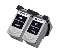 Cartouche d'encre PG40 CL41 - Compatible avec Canon IP1600 IP1700 IP1800 MP140 MP450 MP470(2 Black)
