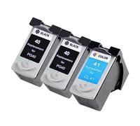 Cartouche d'encre PG40 CL41 - Compatible avec Canon IP1600 IP1700 IP1800 MP140 MP450 MP470(2Black 1Color)