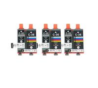 Cartouche d'encre PGI-35 PGI35 CLI-36 CLI36, Compatible avec Canon | 35 36, PIXMA IP100 IP110 IP100B TR150, impression portable, alimentation en encre.(3set)