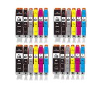 Cartouche d'encre PGI-530 CLI-531, Compatible avec Canon, TS8750 | PGI-530XL CLI-531XL pour TS8751, noir magenta cyan jaune photonoir gris(4 SET 24PCS)