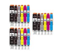 Cartouche d'encre PGI-530 CLI-531, Compatible avec Canon, TS8750 | PGI-530XL CLI-531XL pour TS8751, noir magenta cyan jaune photonoir gris(3 SET 18PCS)