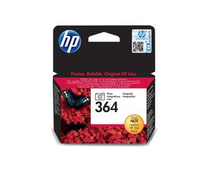 Cartouche d'encre photo noire HP 364 (CB317EE#ABB) Originale, Dye-based, 130 pages, pour Photosmart 7510/7520 et séries B/C/D, 3ml, 5pl/1.3pl.
