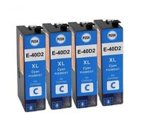 Cartouche d'encre pigmentée série T40D, Compatible avec Les modèles SureColor SC-T3100 SC-T5100 SC-T2100(4PCS Cyan)