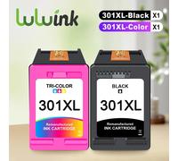 Cartouche d'encre pour imprimante 301XL,compatible avec hp 301 XL,encre tricolore noire pour Envy 5530 5532 4500 1 Black and 1 Color