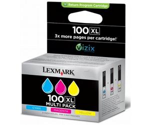 Cartouche d'encre pour Lexmark 14 N0850E/100 XL C, M, Y (haute capacité, Return Program) ; CA. 600 pages ; pour S 400, S 500, S 600, S 800 ; Genesis S 815, 816 ; Impact S 301, S 302, S 305, S 308, Interact S 602, S 605, S 608, Interpret S 402, S 405, S 408, Intuition S 502, S 505, S 508, Pinnacle Pro 901, Platinum pro 902, Pro 905, Pro 908, Prestige Pro 802, Pro, Pro 808 805, Prevail Pro 702, Pro 705, 706, 707, 708, 709 ; Pro Pro Pro Pro 200, 700, 800, 900 und andere