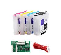 Cartouche d'encre Rechargeable avec décodeur de Puce, Compatible avec DesignJet 111 111R Compatible avec HP11 82