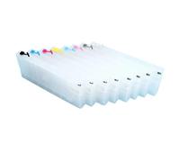 Cartouche d'encre Rechargeable avec Puce, 300ML, Compatible avec Stylus Pro 4880 4880C 4000 7600 9600 4400 4450 4800, sans Encre(1 PC Y with Chip)