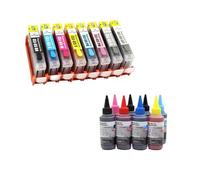 Cartouche d'encre Rechargeable Compatible avec Canon CLI-65 et imprimante Pixma PRO200, avec Encre Day Ink.(8color and 8ink)