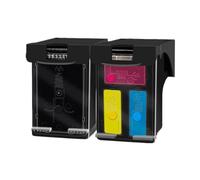 Cartouche d'encre rechargeable, lot de 4, Compatible avec 62 XL 5540 5640 7640 5646 5541 5740 5742 5745 200 250, Compatible avec numéro de pièce, fournitures d'imprimante 62xl(1 Black 1Color)