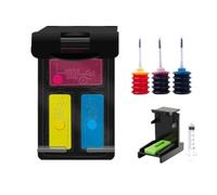 Cartouche d'encre rechargeable, lot de 4, Compatible avec 62 XL 5540 5640 7640 5646 5541 5740 5742 5745 200 250, Compatible avec numéro de pièce, fournitures d'imprimante 62xl(1Pcs Color With ink)