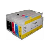 Cartouche d'encre Rechargeable ou Puce de réinitialisation Automatique, 4 pièces, Compatible avec H711 HP711XL 711 711XL Compatible avec Traceurs Designjet T120 T520 120 520