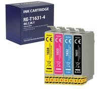 Cartouche d'encre remplacement Epson 16 16XL compatible WorkForce WF-2510 WF2530 WF-2630 WF-2650 WF-2750 WF-2760 WF-2110 WF-2500 WF-2700 WF-2520 WF-2540 WF-2660 Pack 1 Noir 1 Cyan 1 Magenta 1 Yellow